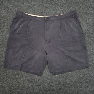 Tommy Bahama Mens 44 Dark Gray 100% Silk Pleated Shorts